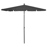 Vidaxl Parasol z biegunem 210x140 cm antracytowym