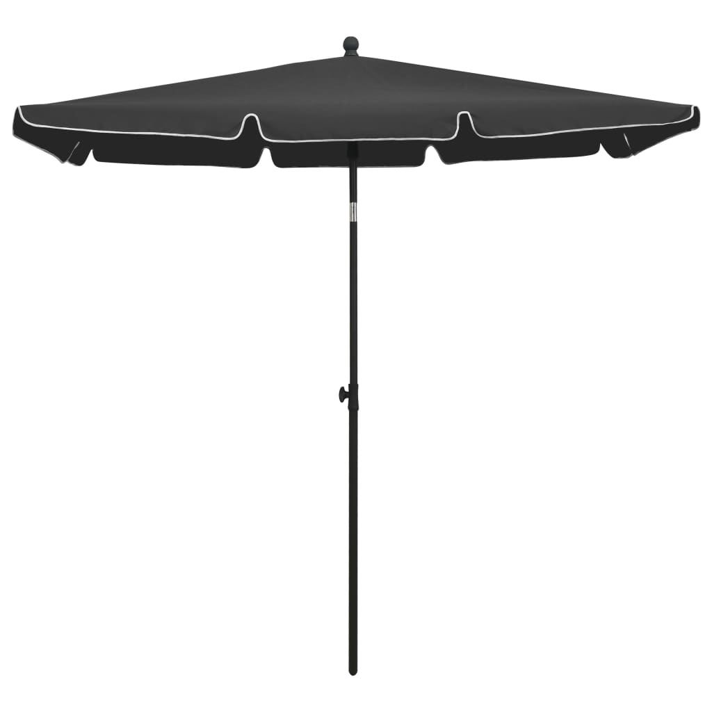 Vidaxl parasol avec poteau 210x140 cm anthracite -colored