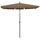 Parasol vidaxl avec pôle 210x140 cm taupe