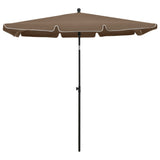 Vidaxl parasol z biegunem 210x140 cm taupe