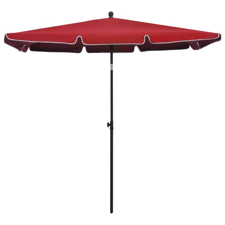 Vidaxl parasol met paal 210x140 cm bordeauxrood