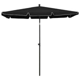 Parasol vidaxl avec poteau 210x140 cm noir