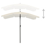 Vidaxl parasol avec Pole 200x130 cm Sable -Colored