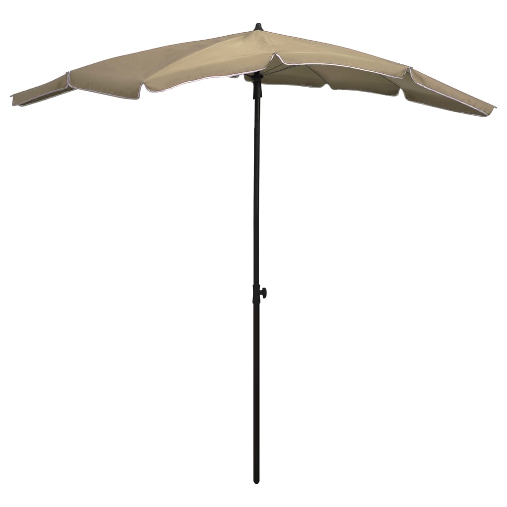 Vidaxl parasol s pólem 200x130 cm taupe