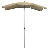 Vidaxl parasol s pólem 200x130 cm taupe