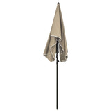 Vidaxl parasol s pólem 200x130 cm taupe