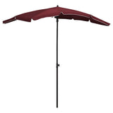 Vidaxl parasol avec Pole 200x130 cm Bordeaux rouge