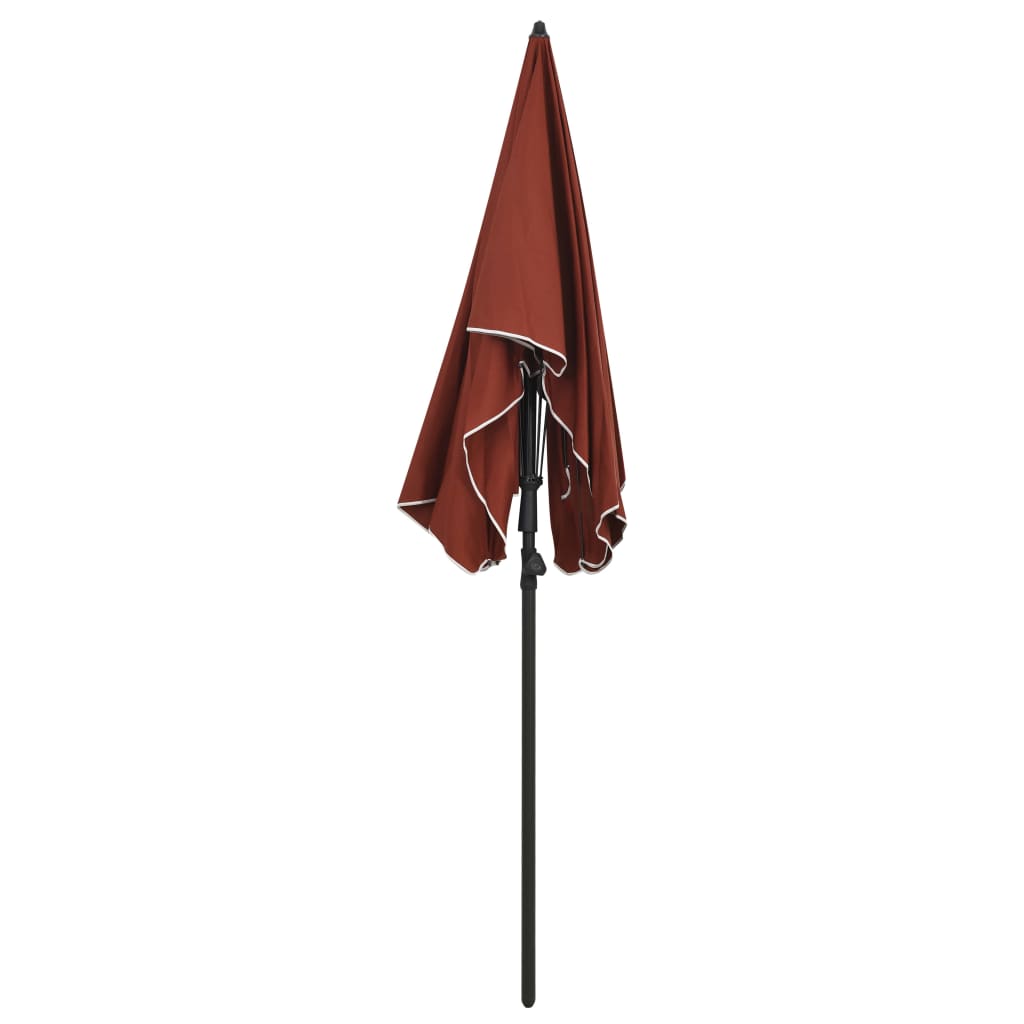 Vidaxl parasol avec Pole 200x130 cm en terre cuite -colored