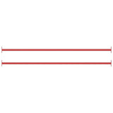 Vidaxl rekkstaks 2 pcs 125 cm en acier rouge