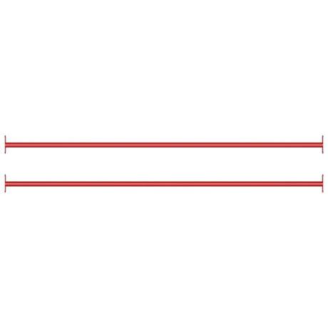 Vidaxl rekkstaks 2 pcs 125 cm en acier rouge
