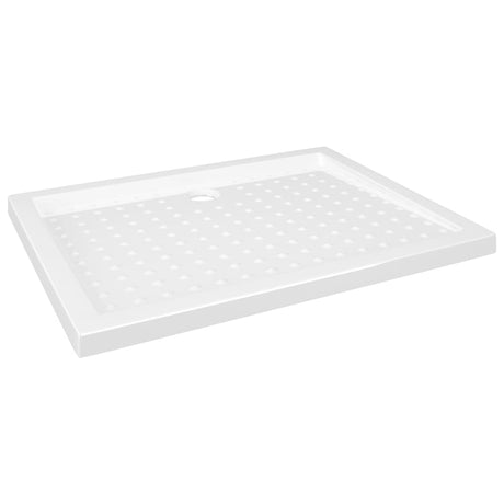Bac de douche vidaxl avec goujons 90x70x4 cm ABS blanc