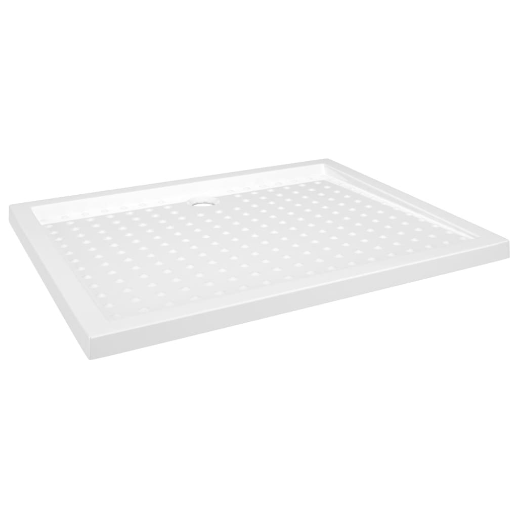 Bac de douche vidaxl avec goujons 80x100x4 cm ABS blanc