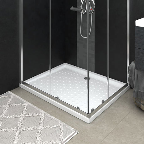Bac de douche vidaxl avec goujons 80x100x4 cm ABS blanc