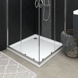 Bac de douche vidaxl avec goujons 90x90x4 cm ABS blanc