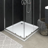 Bac de douche vidaxl avec goujons 90x90x4 cm blanc