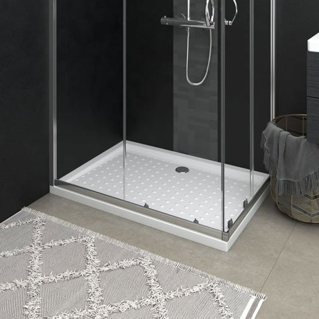 Bac de douche vidaxl avec goujons 70x100x4 cm ABS blanc