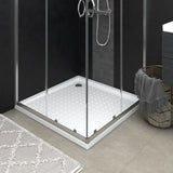 Bac de douche vidaxl avec goujons 80x80x4 cm ABS blanc