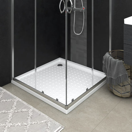 Bac de douche vidaxl avec goujons 80x80x4 cm ABS blanc