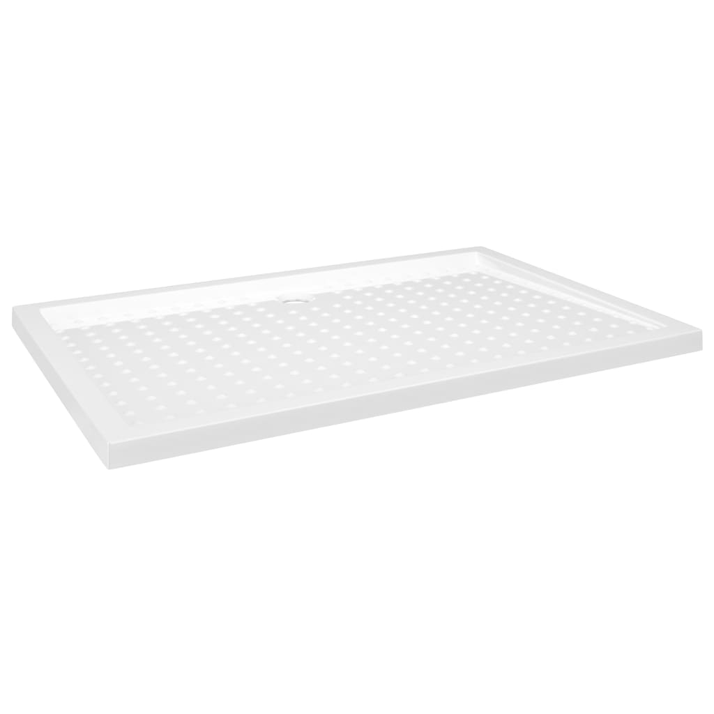 Bac de douche vidaxl avec goujons 80x120x4 cm ABS blanc
