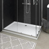 Bac de douche vidaxl avec goujons 80x120x4 cm ABS blanc