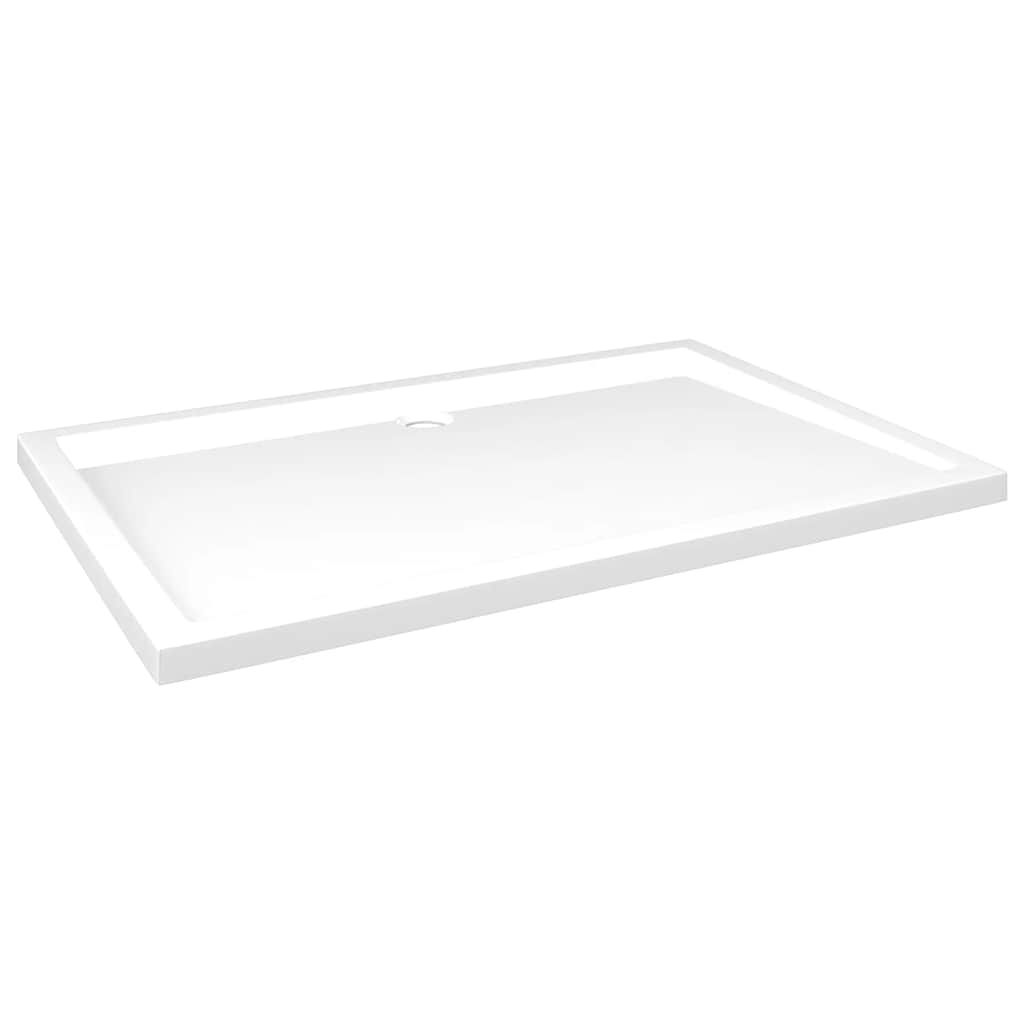 Bac de douche vidaxl rectangulaire 80x120 cm Abs blanc