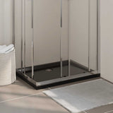 Bac de douche vidaxl rectangulaire 70x90 cm ABS noir