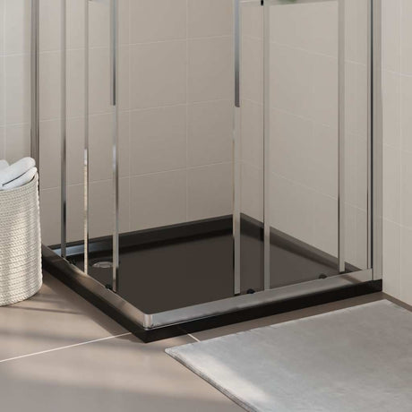 Vidaxl Shower Tray Square 90x90 cm ABS Black