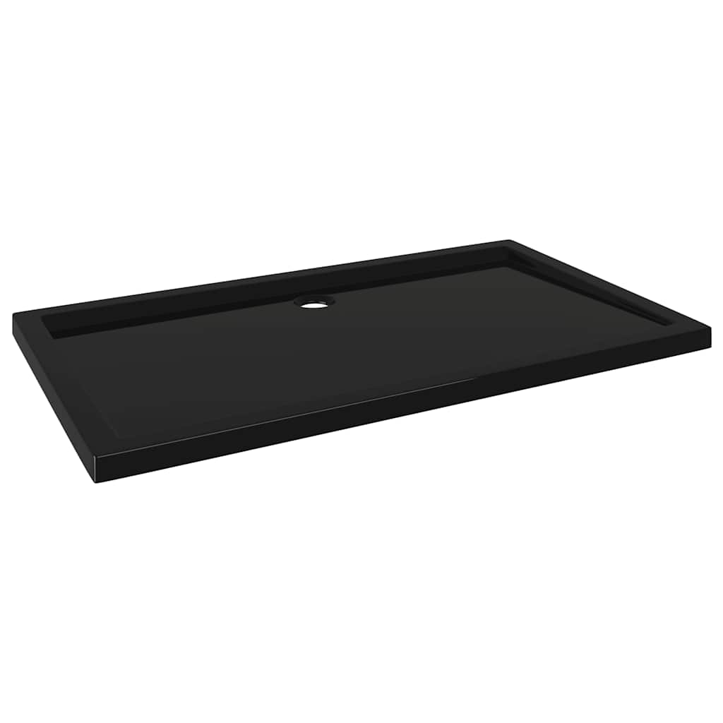 Plateau de douche vidaxl rectangulaire 70x120 cm ABS noir