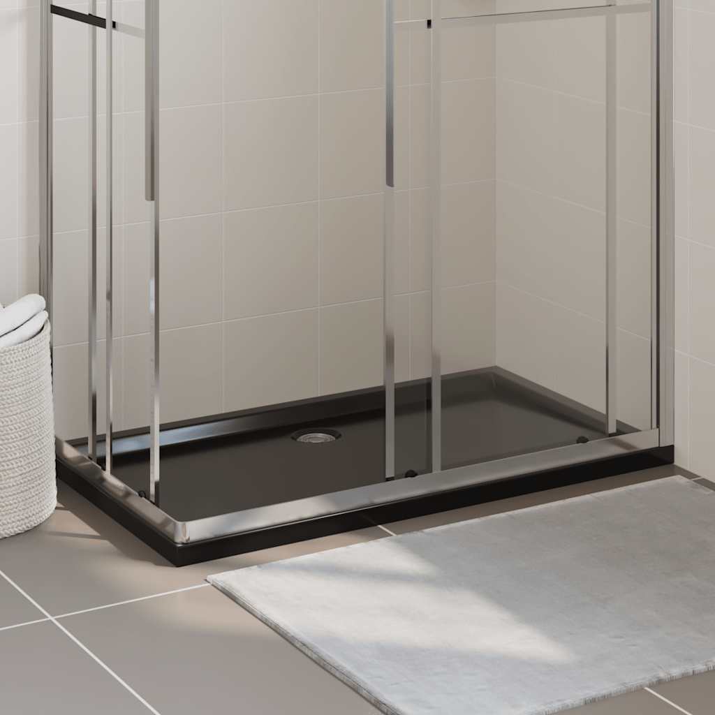 Plateau de douche vidaxl rectangulaire 70x120 cm ABS noir