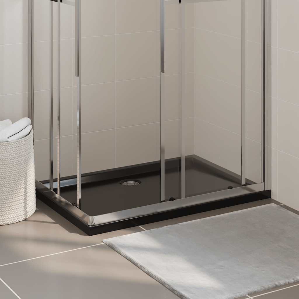 Bac de douche vidaxl rectangulaire 70x100 cm abs noir