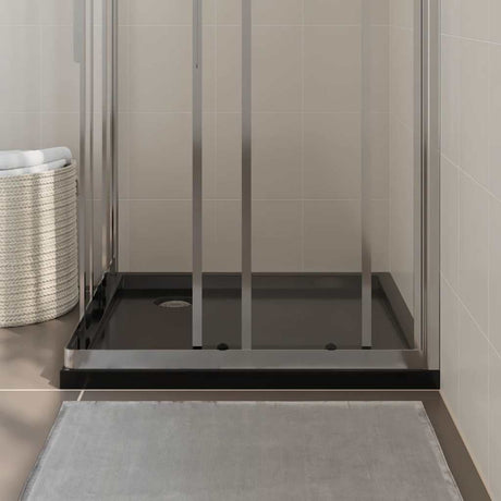 Vidaxl Shower Tray Square 80x80 cm ABS Black