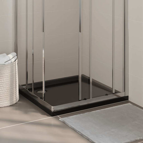Vidaxl Shower Tray Square 80x80 cm ABS Black
