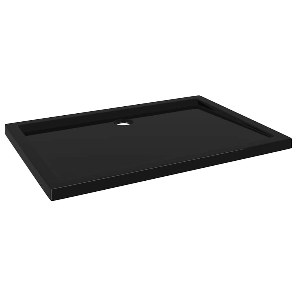 Bac de douche vidaxl rectangulaire 80x110 cm abs noir