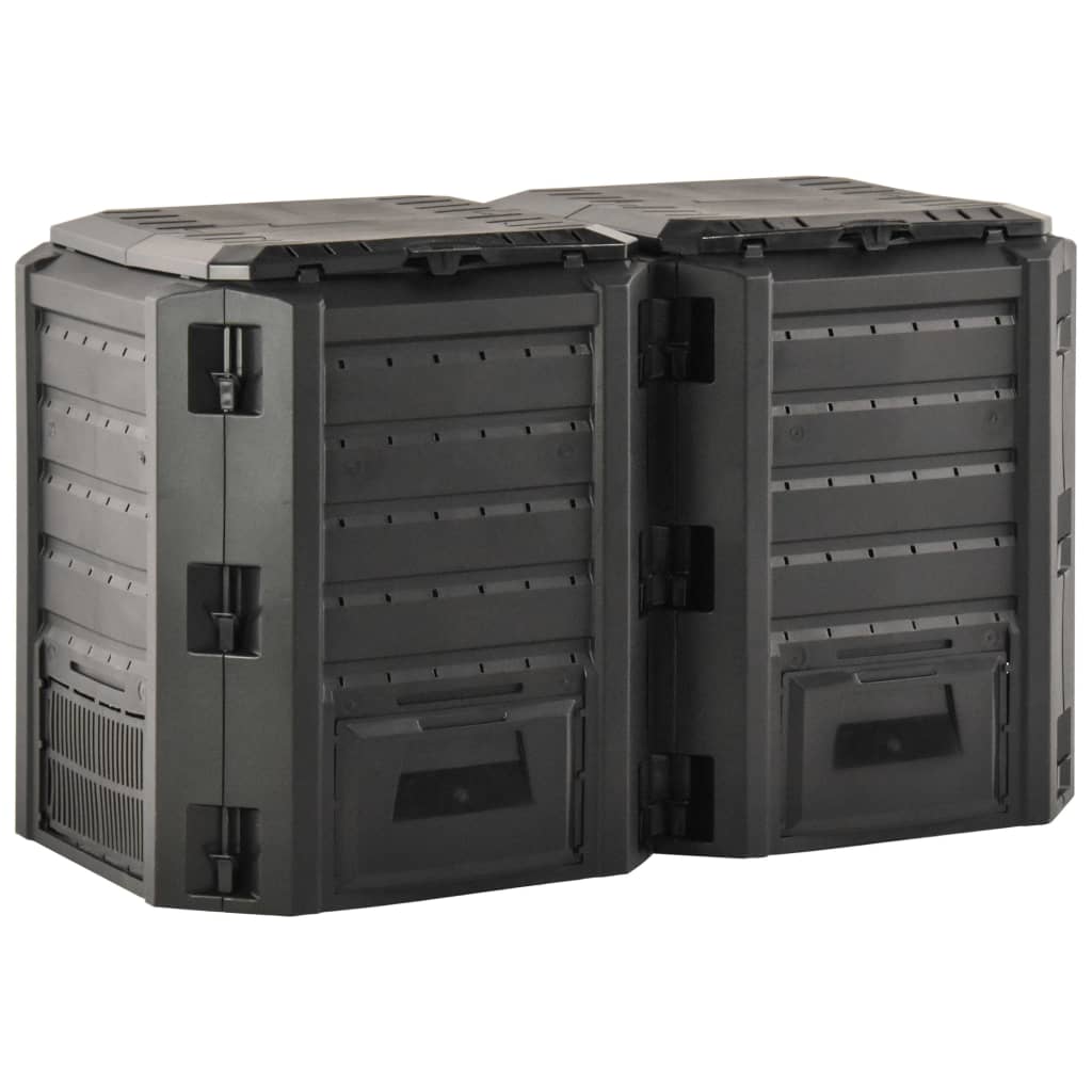 Vidaxl Compost Bin 800 L Nero