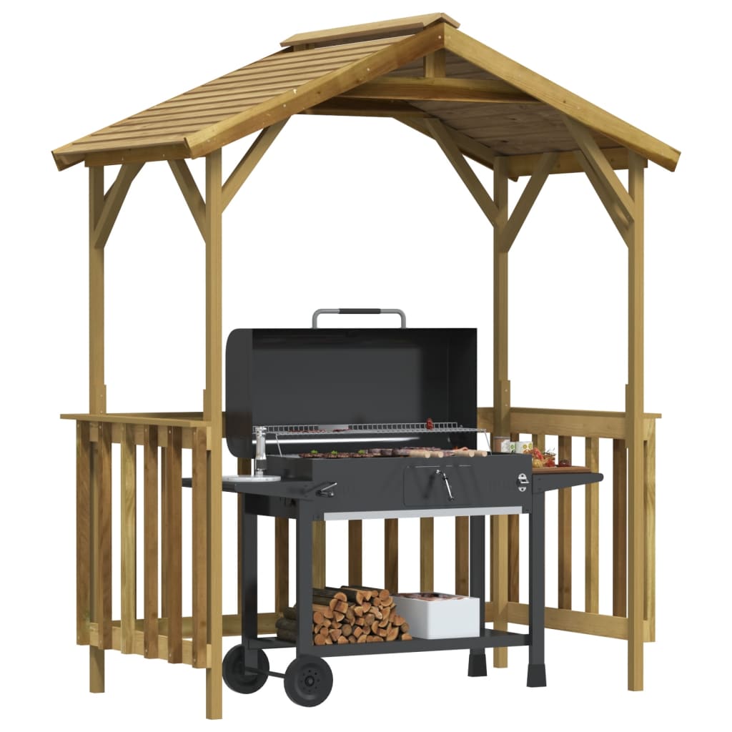 Vidaxl grillfest som täcker 163,5x93x210 cm impregnerat tallved