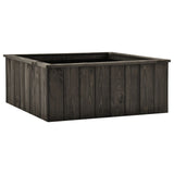 Vidaxl Planter surélevé 74x77x30 cm en pin solide gris
