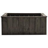 Vidaxl Planter surélevé 74x77x30 cm en pin solide gris