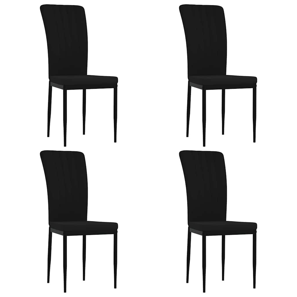 Vidaxl eetkamerstoelen 4 st fluweel zwart