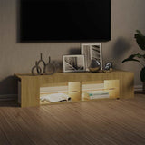 Vidaxl tv-meubel met led-verlichting 135x39x30 cm sonoma eikenkleurig