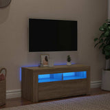 Vidaxl tv-meubel met led-verlichting 90x35x40 cm sonoma eikenkleurig
