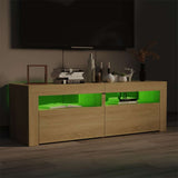 Vidaxl tv-meubel met led-verlichting 120x35x40cm sonoma eikenkleurig