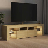 Vidaxl tv-meubel led-verlichting 140x36,5x40 cm sonoma eikenkleurig