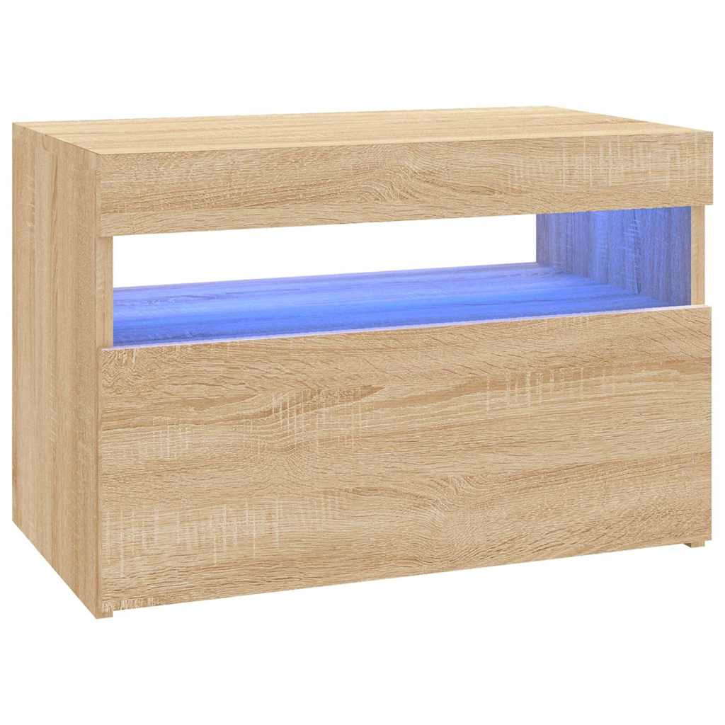 Vidaxl tv-meubel met led-verlichting 60x35x40 cm sonoma eikenkleurig