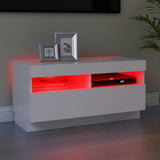 Vidaxl tv-meubel met led-verlichting 80x35x40 cm wit