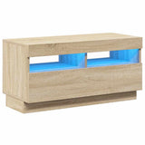 Vidaxl tv-meubel met led-verlichting 80x35x40 cm sonoma eikenkleurig