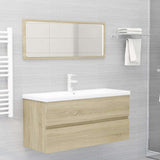 Vidaxl wastafelkast 100x38,5x45 cm bewerkt hout sonoma eikenkleurig