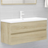 Vidaxl wastafelkast 100x38,5x45 cm bewerkt hout sonoma eikenkleurig