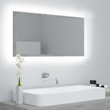 Vidaxl badkamerspiegel led 90x8,5x37 cm acryl betongrijs