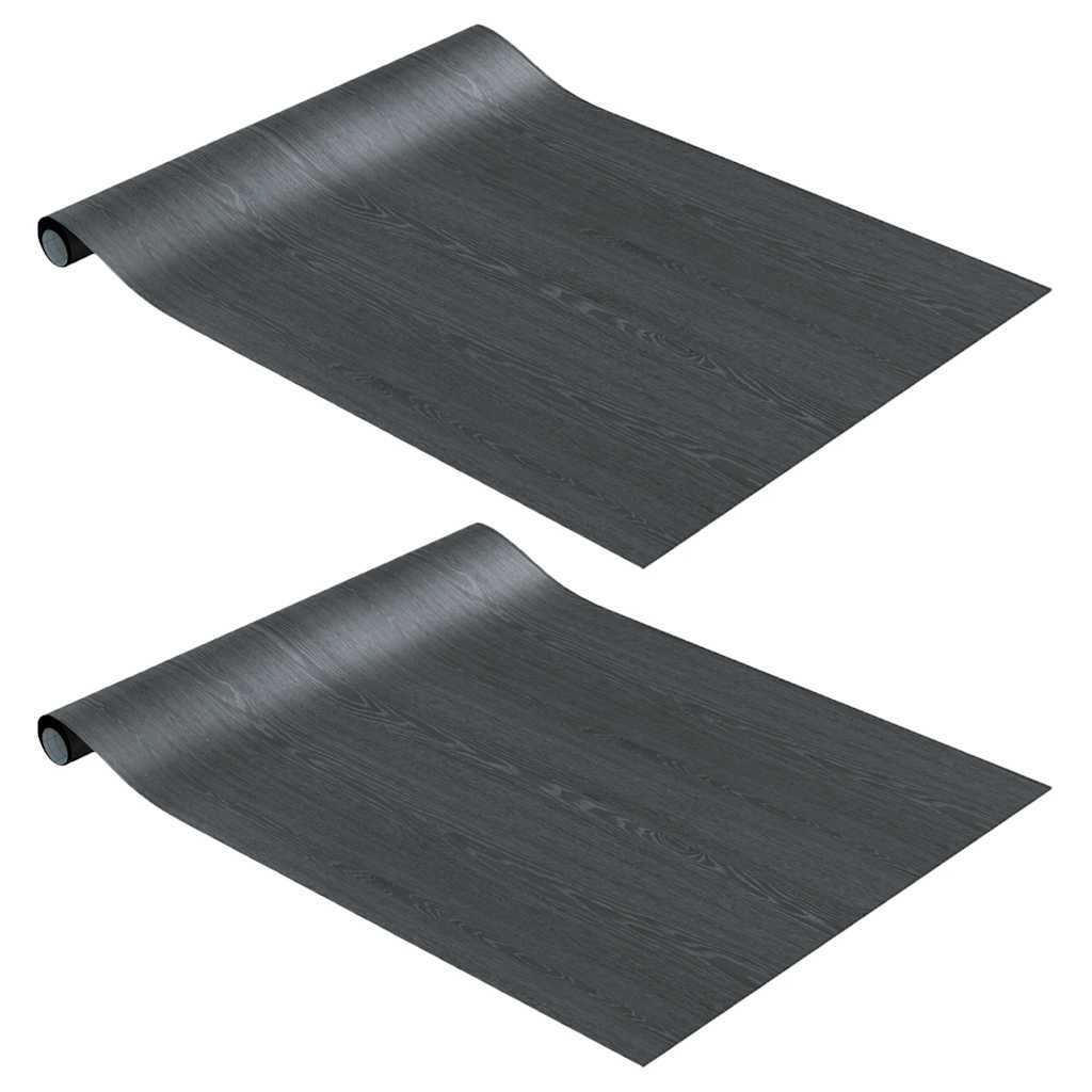 VidaXL films pour meubles autocollants 2 pcs 500x90 cm PVC couleur bois foncé