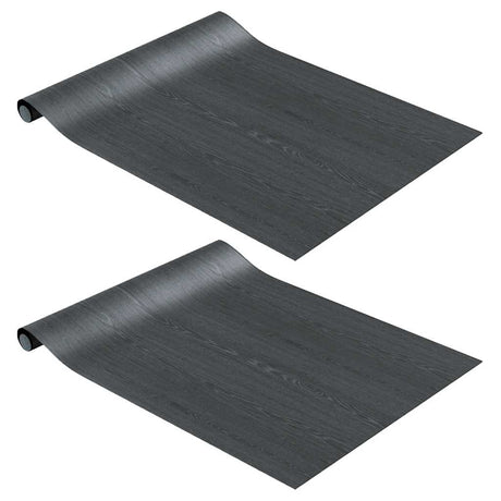 VidaXL films pour meubles autocollants 2 pcs 500x90 cm PVC couleur bois foncé